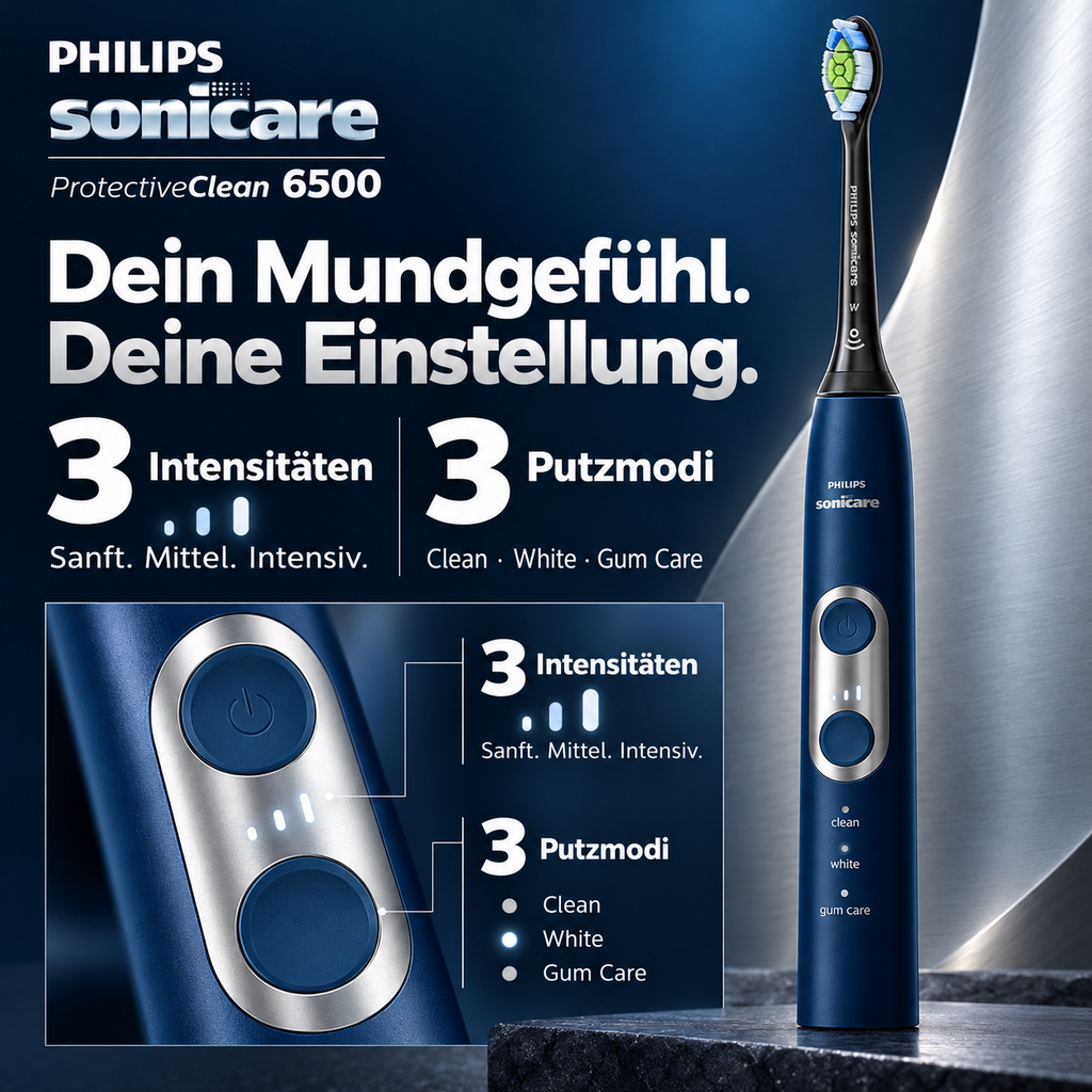 Philips Sonicare ProtectiveClean 6500 – Intelligente elektrische Zahnbürste