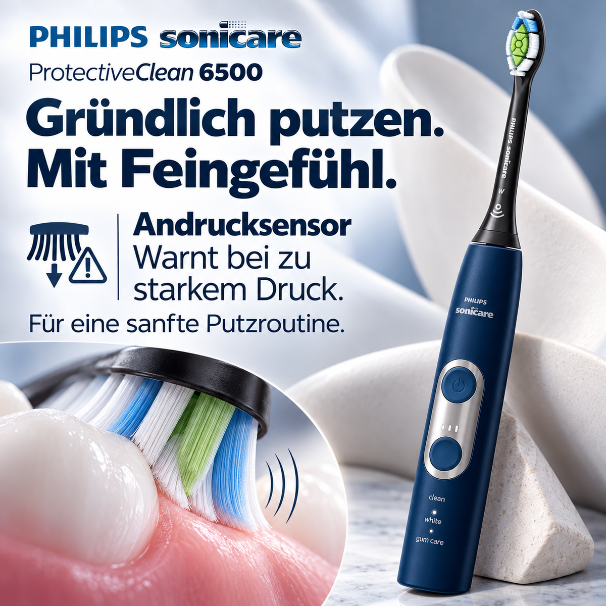 Philips Sonicare ProtectiveClean 6500 – Intelligente elektrische Zahnbürste