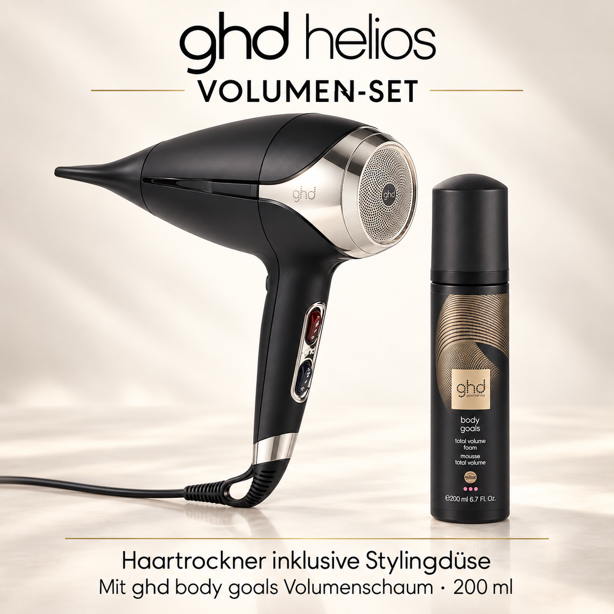 ghd helios Föhn: Schneller Haartrockner, leise & leicht, Blowout Styling