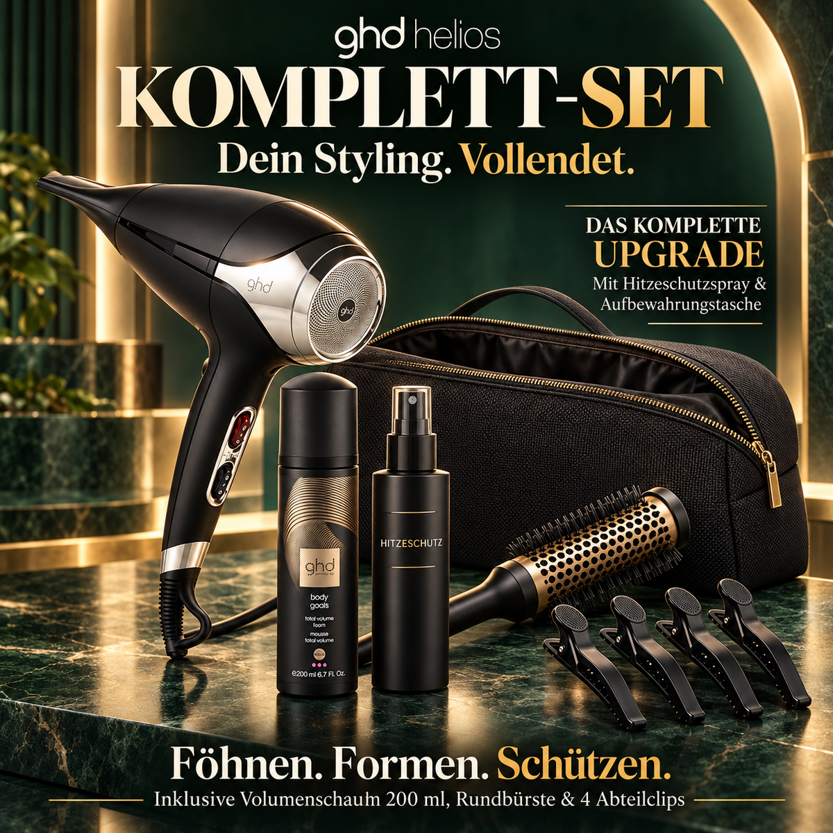 ghd helios Föhn: Schneller Haartrockner, leise & leicht, Blowout Styling
