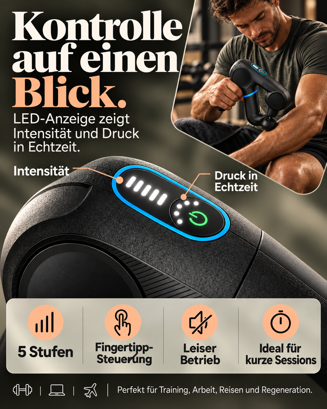 Faszienpistole zur Tiefengewebsentspannung