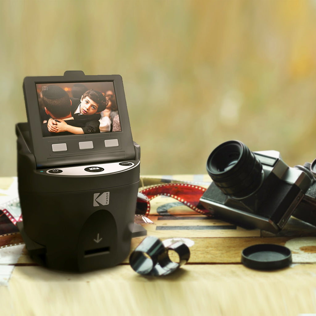 KODAK Film- & Diascanner – Alte Erinnerungen digital bewahren | Neigbares 3,5-Zoll-LCD