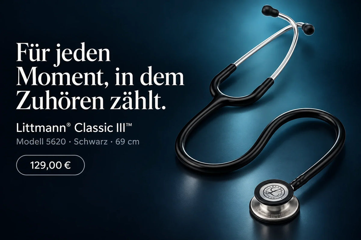 Littmann® Classic III™ Stethoskop 5620 – Schwarz, 69 cm